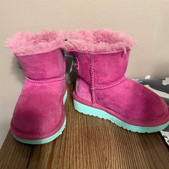 Pink Ugg Boots with Aqua Soles - Picture 1 of 2